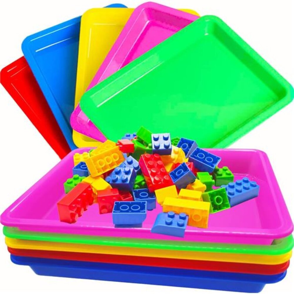 10 pack art trays colorful plastic kids craft organizer painting diy projects